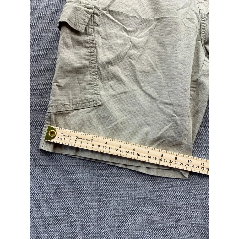 Signature By Levi Strauss & Co Cargo Shorts Mens 36 Beige Logo High Rise Ripstop